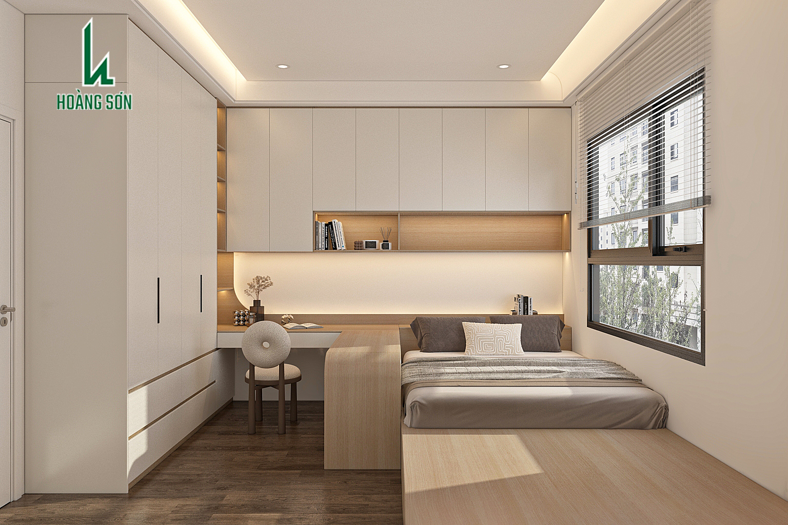 Bộ Phòng Ngủ 15m2 PN0070 Bộ Phòng ngủ 15m2 cho chung cư, nhà phố