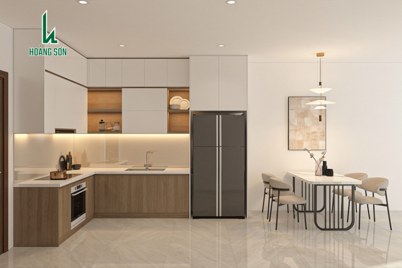 Tủ Bếp Chữ L, Chữ U Và Chữ I: Ưu Nhược Điểm Từng Loại Mẫu Tủ bếp TB0060