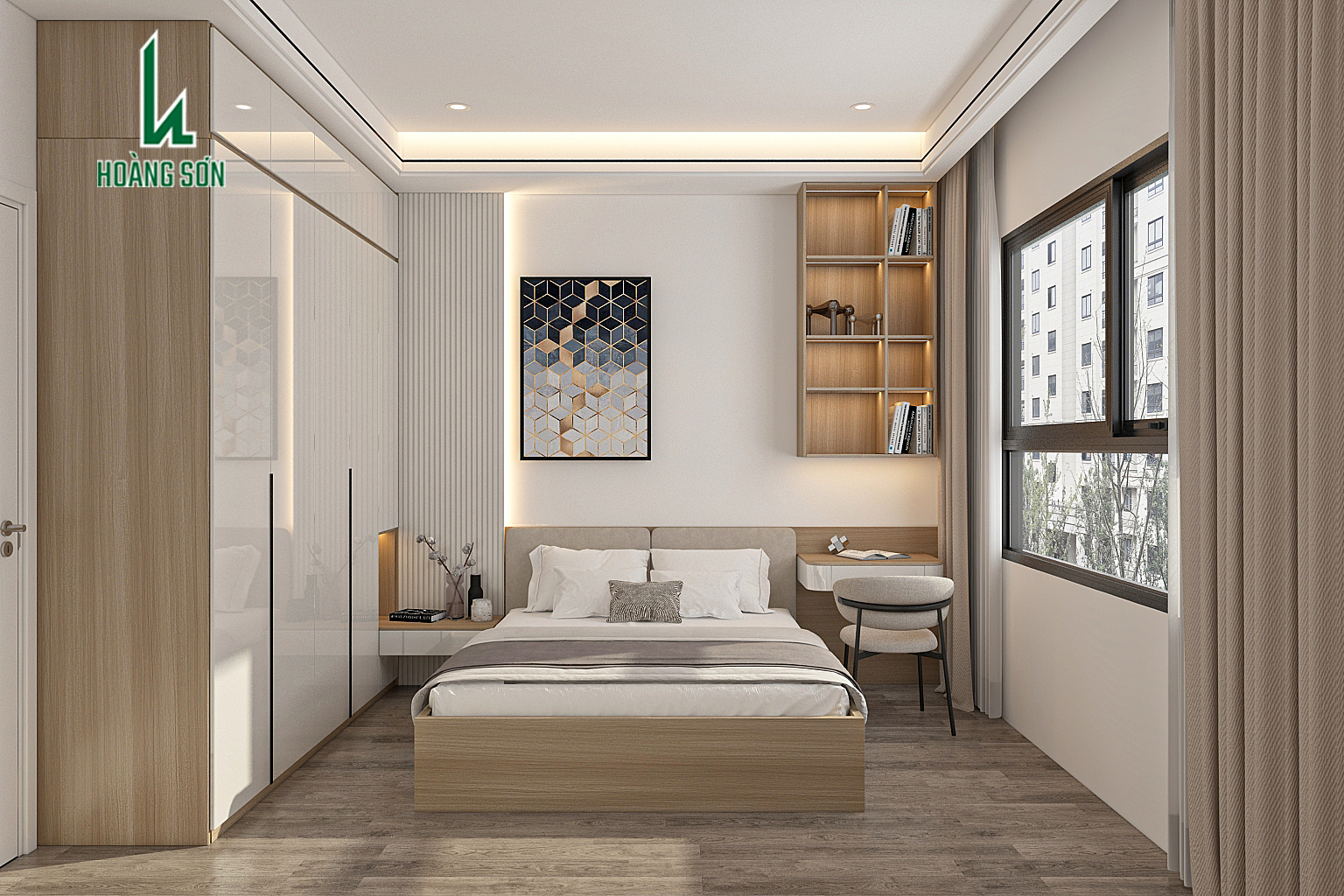 Trang chủ Mẫu Nội Thất Phòng Ngủ 15m2 PN0085 Hiện Đại