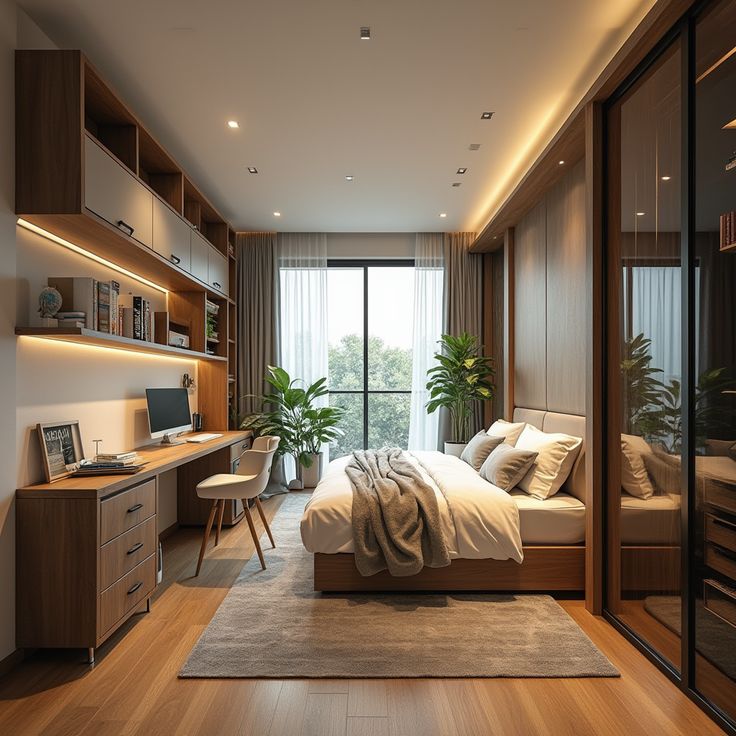 Mẫu phòng ngủ 3D diện tích nhỏ 8m2 10m2