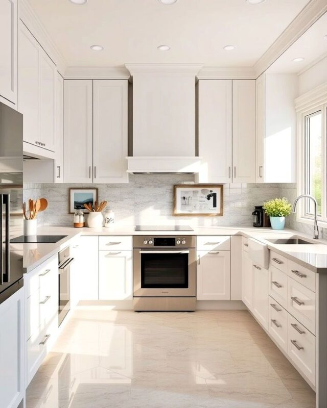 Mẹo chọn màu sắc và hướng phong thủy phòng bếp cho người mệnh Kim Hệ tủ bếp chữ U giúp tối ưu hóa công năng nấu nướng
