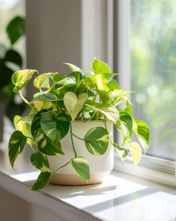 Mệnh Thủy nên đặt cây gì trong phòng bếp để khử mùi và tăng sinh khí? Cây trầu bà treo trong phòng bếp hiện đại