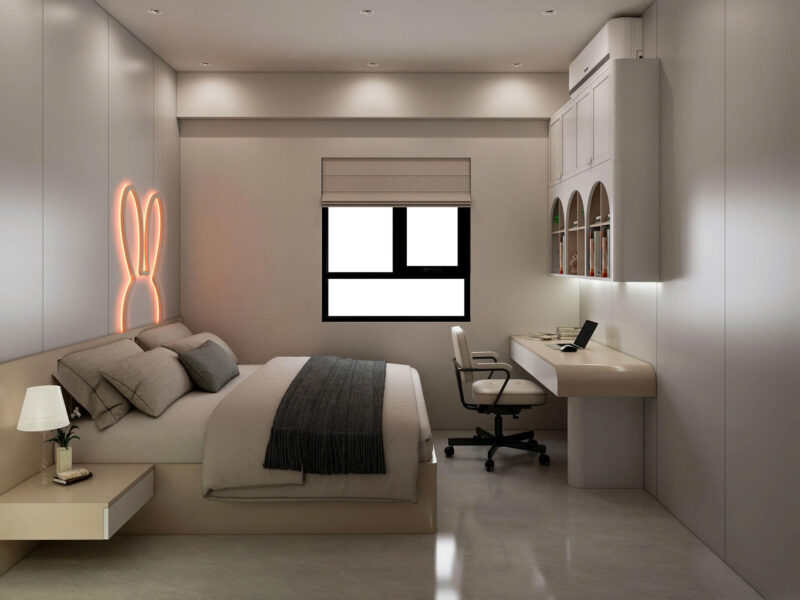 Thiết kế phòng ngủ 3D chung cư