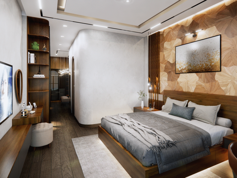 Phòng ngủ 3D trong căn hộ chung cư