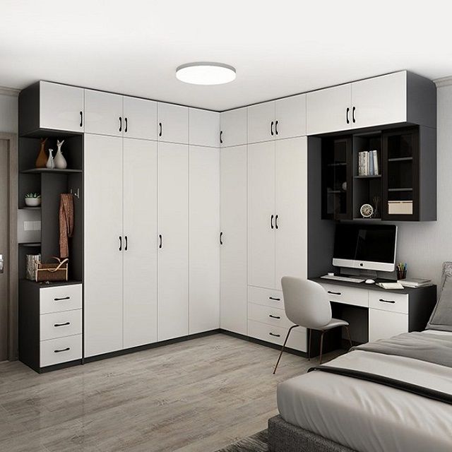 Mẫu phòng ngủ 3D tủ âm tường kịch trần