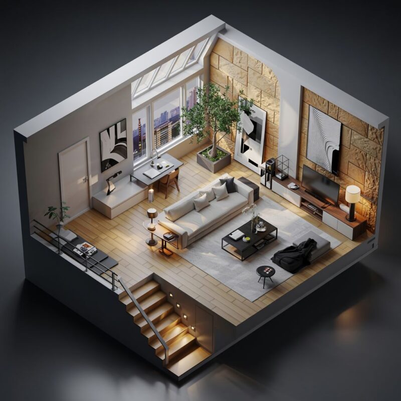 Thi công nội thất dựa trên bản vẽ 3D giúp hạn chế sai sót thực tế