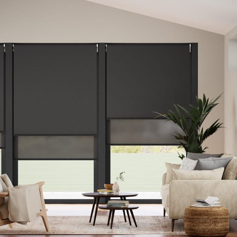 Gợi Ý Mẫu Rèm Cửa Phòng Khách Hợp Mệnh Từ Màu Sắc Đến Chất Liệu rem blackout chong nang phong khach
