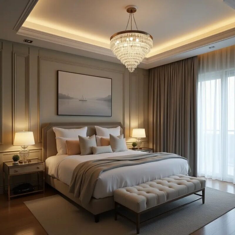 Cách bố trí đèn trong phòng ngủ hợp lý, khoa học Đèn ngủ