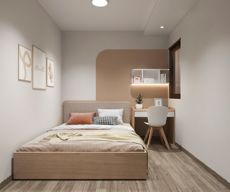 Bí kíp thiết kế phòng ngủ 10m2 cho vợ chồng trẻ Phòng ngủ
