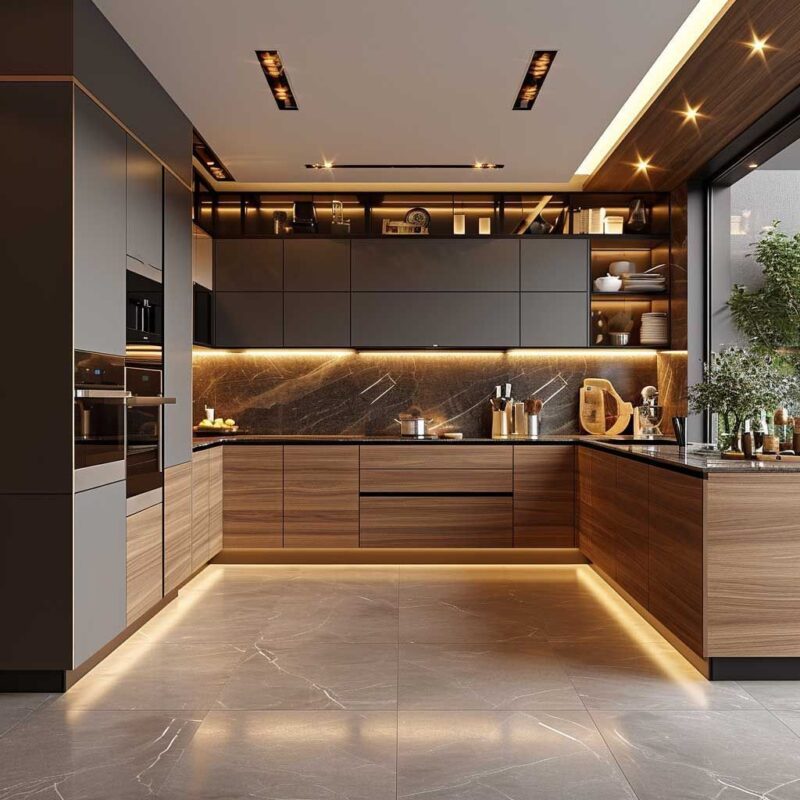 Cách bố trí tủ bếp chữ U tiết kiệm diện tích và đầy đủ công năng Tủ bếp chữ U