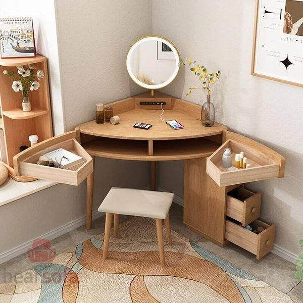 Gợi ý các mẫu bàn gỗ trang trí phòng ngủ đẹp. Cách bố trí thẩm mỹ và tiện nghi Bàn gỗ trang trí phòng ngủ