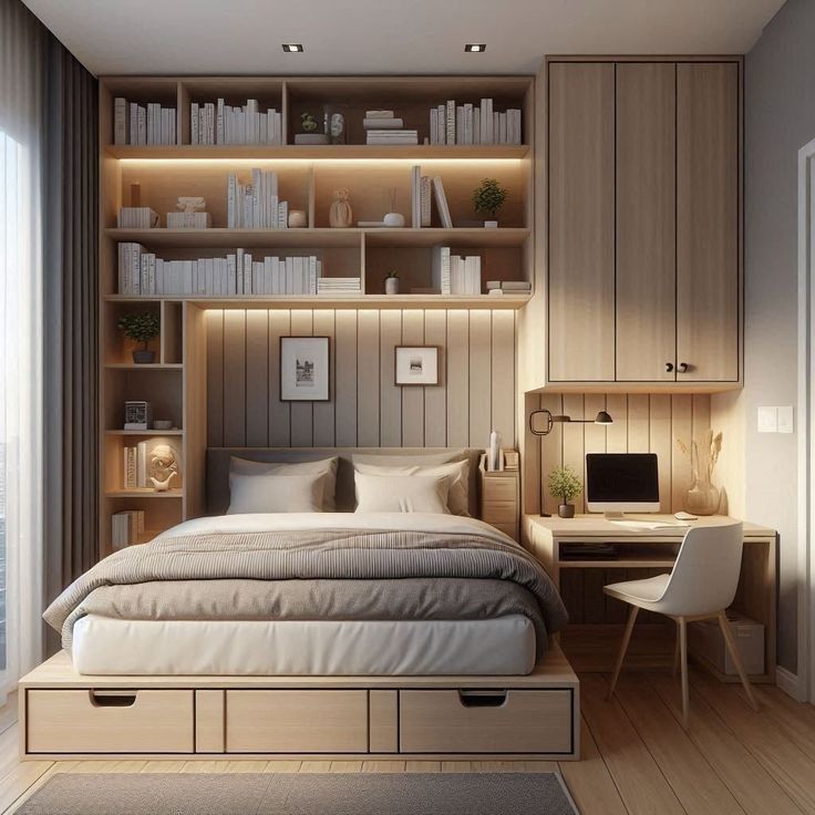 Cách trang trí phòng ngủ 2m2 nhỏ mini gọn gàng Phòng ngủ 2m2