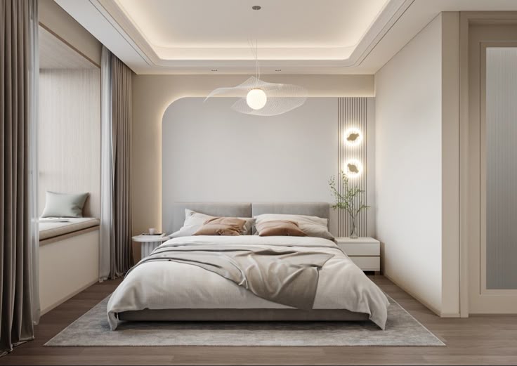 Cách trang trí phòng ngủ không giường đẹp, hiện đại Phòng ngủ không giường