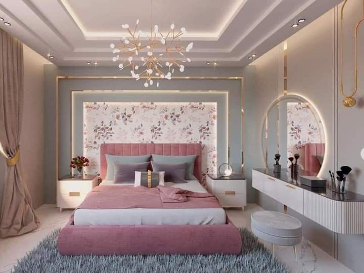 Cách trang trí phòng ngủ màu hồng đẹp, hiện đại Phòng ngủ màu hồng