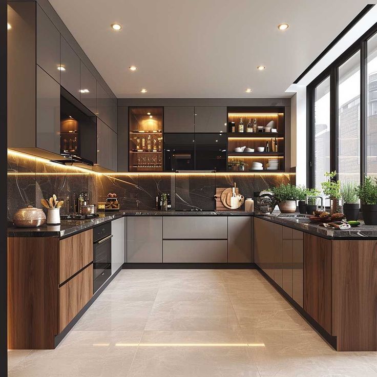 Cách bố trí tủ bếp chữ U tiết kiệm diện tích và đầy đủ công năng Tủ bếp chữ U