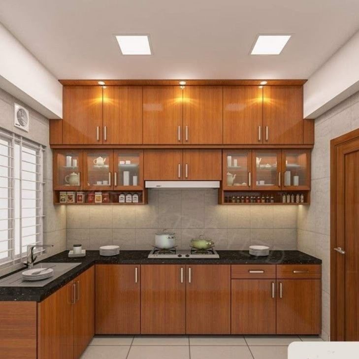 Tủ bếp gỗ sồi Nga 