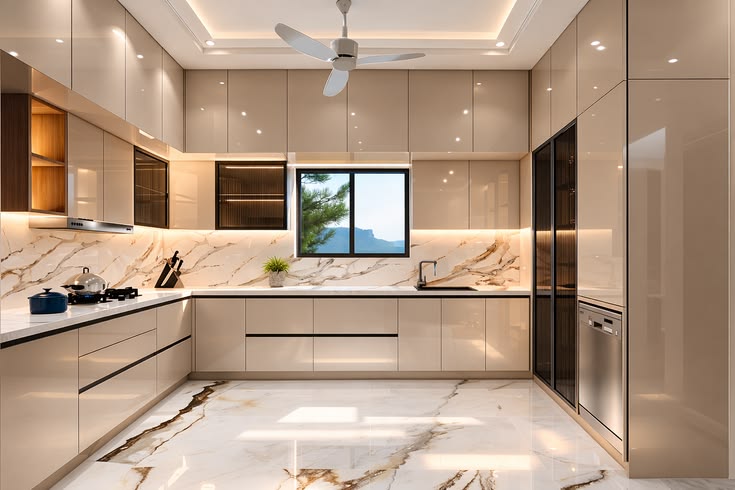 Top 10 mẫu tủ bếp nhôm kính đẹp nhất năm 2026 Tủ bếp nhôm kính