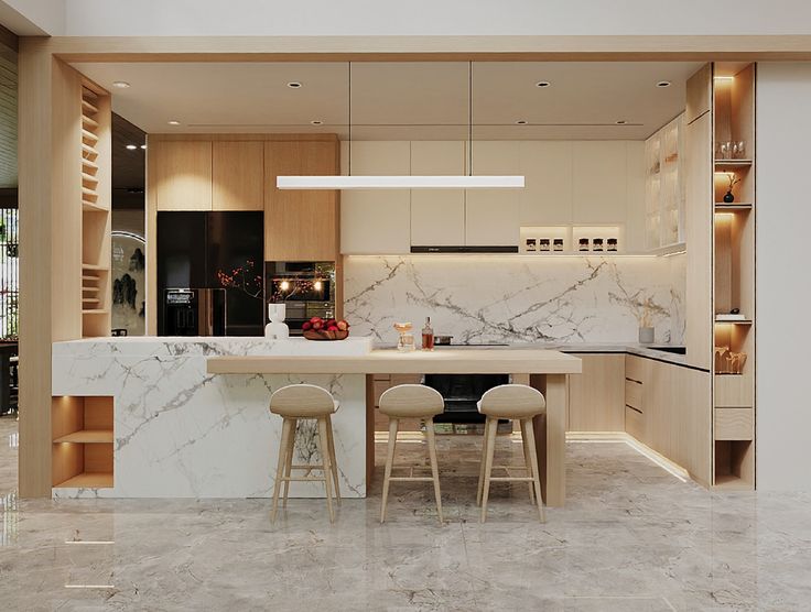 Cách bố trí các phụ kiện tủ bếp thông minh, đầy đủ công năng Tủ bếp