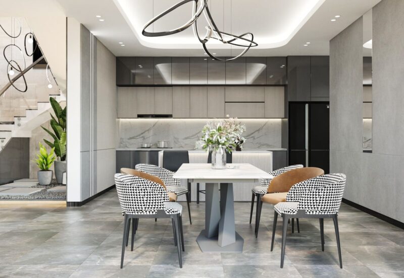 Tủ bếp gỗ công nghiệp MFD phủ Acrylic 