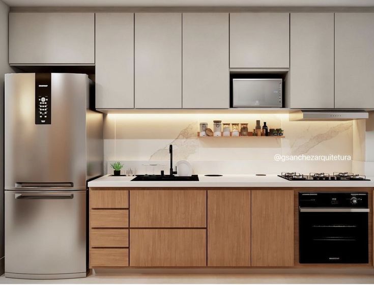 Cách bố trí tủ bếp chữ I tối ưu không gian và đầy đủ công năng Tủ bếp