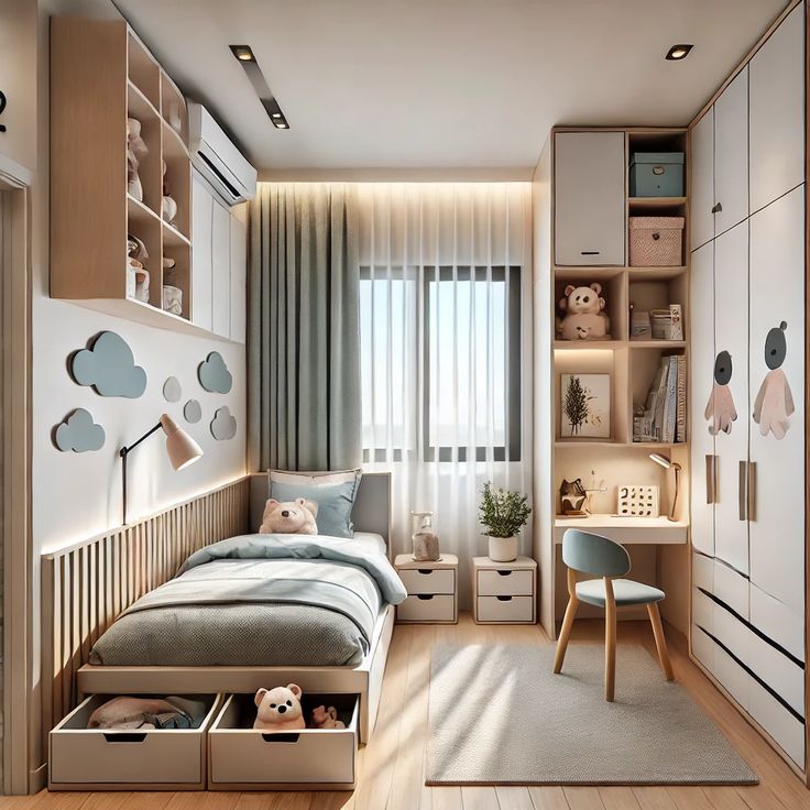 Cách trang trí phòng ngủ 2m2 nhỏ mini gọn gàng Phòng ngủ 2m2