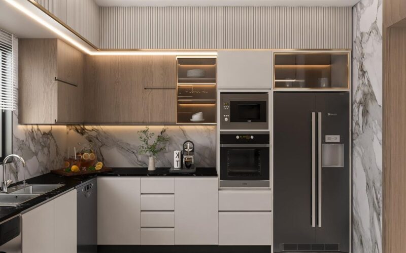 Tủ bếp MDF 