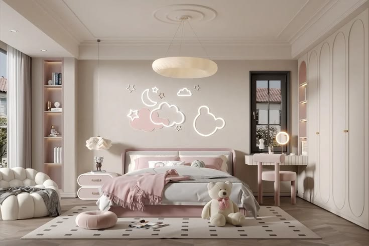 Cách trang trí phòng ngủ cho bé gái đẹp, hiện đại Phòng ngủ cho bé