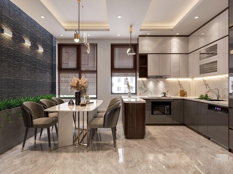 Tổng hợp các kiểu bàn ăn đơn giản ở nhà bếp được yêu thích hiện nay Các kiểu bàn ăn đơn giản