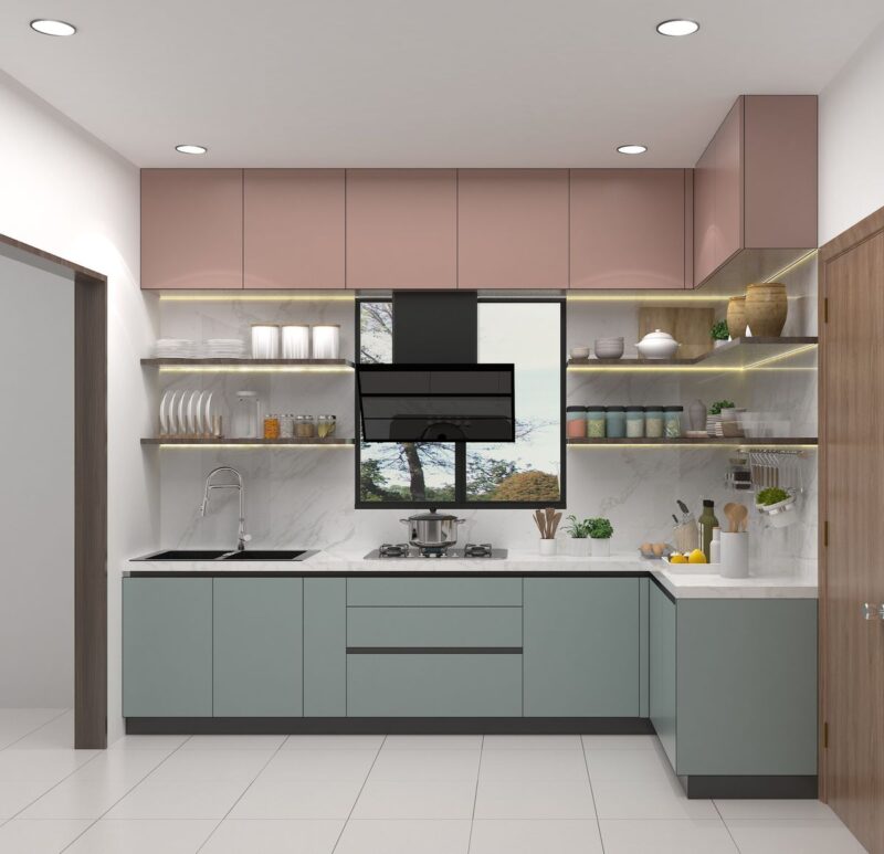 Tủ bếp nhỏ và gọn 