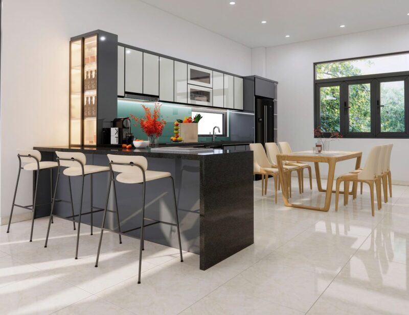 Tổng hợp các mẫu quầy bar tủ bếp đẹp, sang trọng tại Nội thất Hoàng Sơn Quầy bar tủ bếp