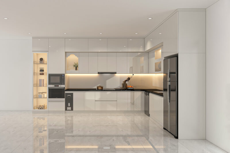 Bố trí phòng bếp hiện đại 