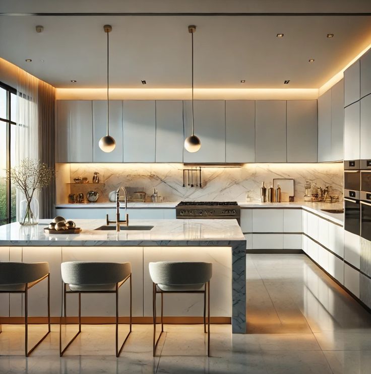 Tủ bếp có quầy bar