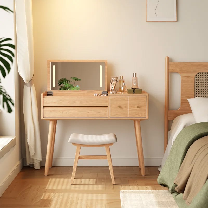 Tổng hợp các kiểu bàn trang điểm gỗ đẹp dẫn đầu xu hướng năm 2026 Bàn trang điểm gỗ