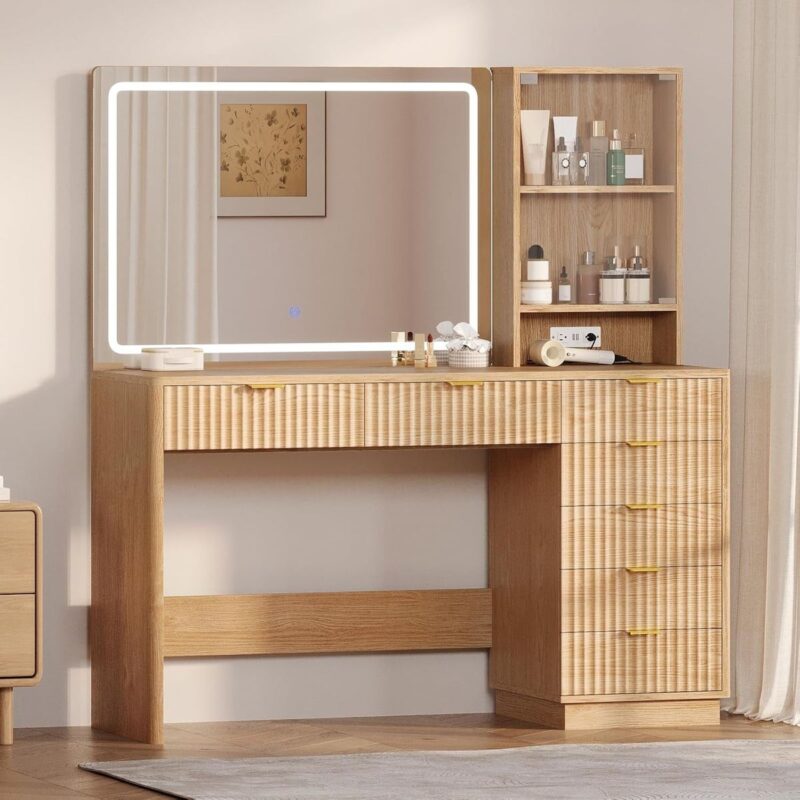 Tổng hợp các kiểu bàn trang điểm gỗ đẹp dẫn đầu xu hướng năm 2026 Bàn trang điểm gỗ