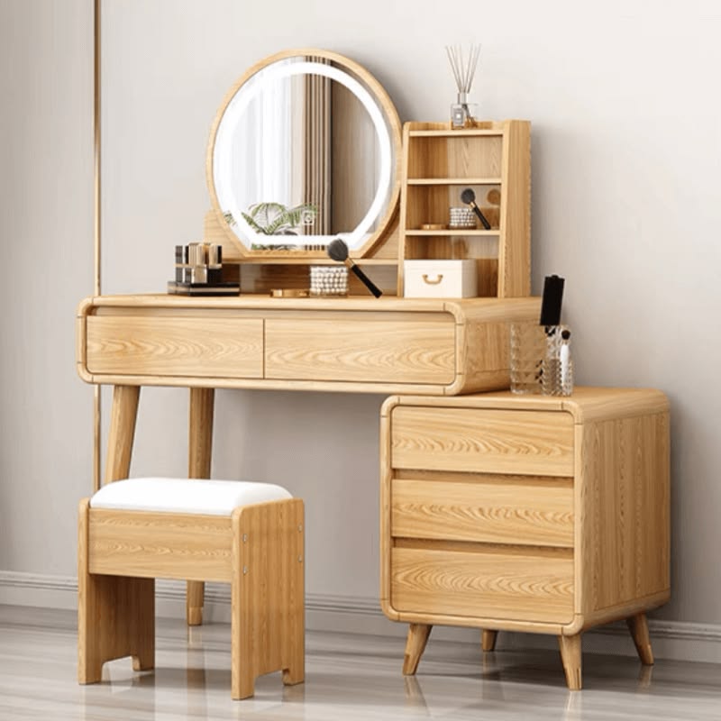 Tổng hợp các kiểu bàn trang điểm gỗ đẹp dẫn đầu xu hướng năm 2026 Bàn trang điểm gỗ 5