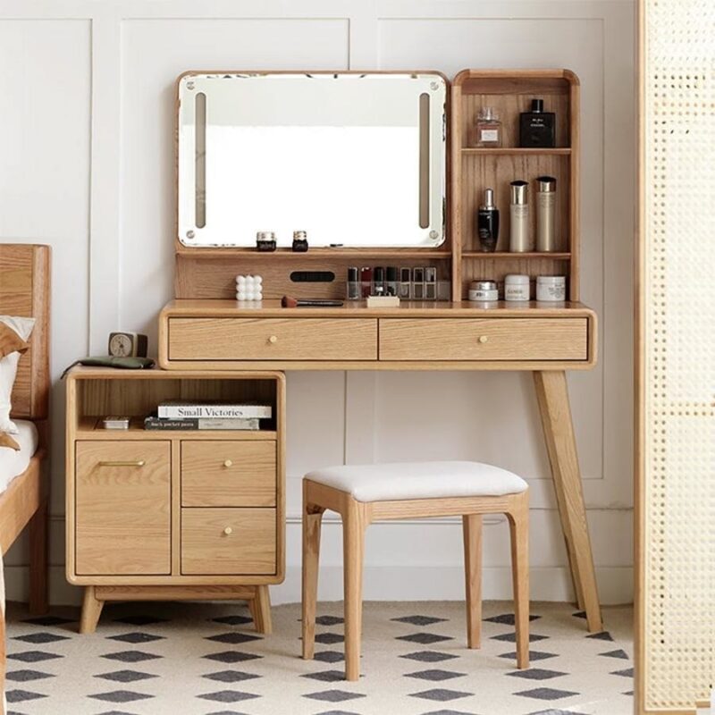 Tổng hợp các kiểu bàn trang điểm gỗ đẹp dẫn đầu xu hướng năm 2026 Bàn trang điểm gỗ