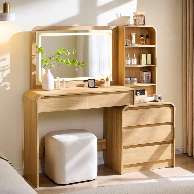 Tổng hợp các kiểu bàn trang điểm gỗ đẹp dẫn đầu xu hướng năm 2026 Bàn trang điểm gỗ