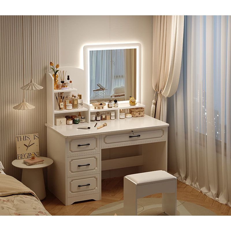 Các mẫu bàn trang điểm màu trắng có đèn tại Nội thất Hoàng Sơn Bàn trang điểm màu trắng có đèn