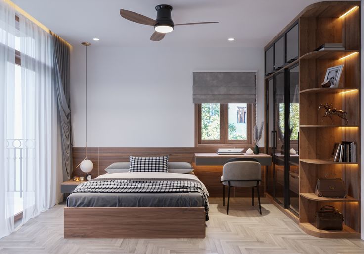 Nội thất phòng ngủ nhỏ 12m2 hiện đại và công năng Nội thất phòng ngủ nhỏ 12m2