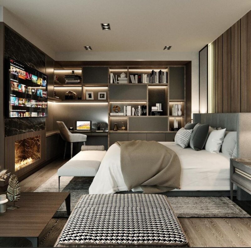Cách trang trí phòng ngủ nhỏ cho nam hiện đại, công năng Phòng ngủ nhỏ cho nam