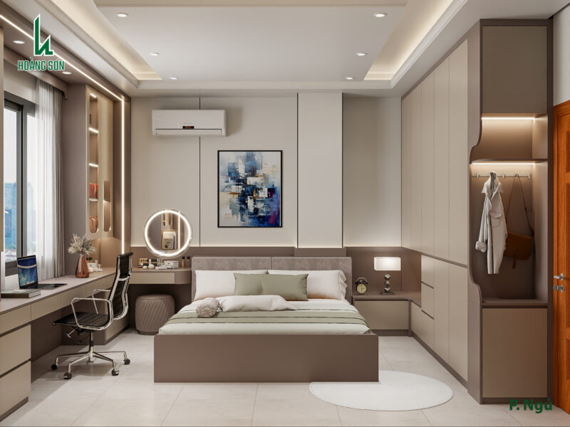 Bàn giao dự án thiết kế phòng ngủ cho anh Hoàng, Tân Phú TP.HCM