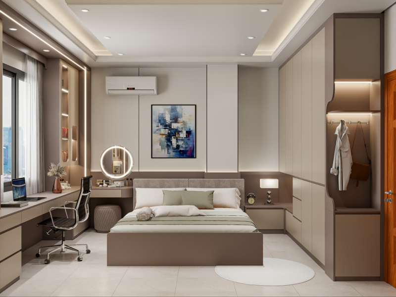 Bàn giao dự án thiết kế phòng ngủ cho anh Hoàng, Tân Phú TP.HCM Dự án thiết kế phòng ngủ cho nhà anh Hoàng - Tân Phú