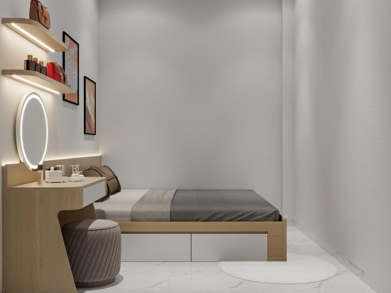 Bàn trang điểm tích hợp tiện lợi 