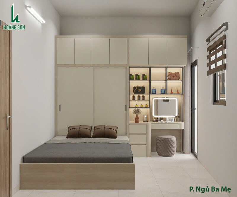 Bàn giao dự án thiết kế phòng ngủ cho chị Nhi - Nhà Bè Bàn giao dự án thiết kế phòng ngủ cho nhà chị Nhi