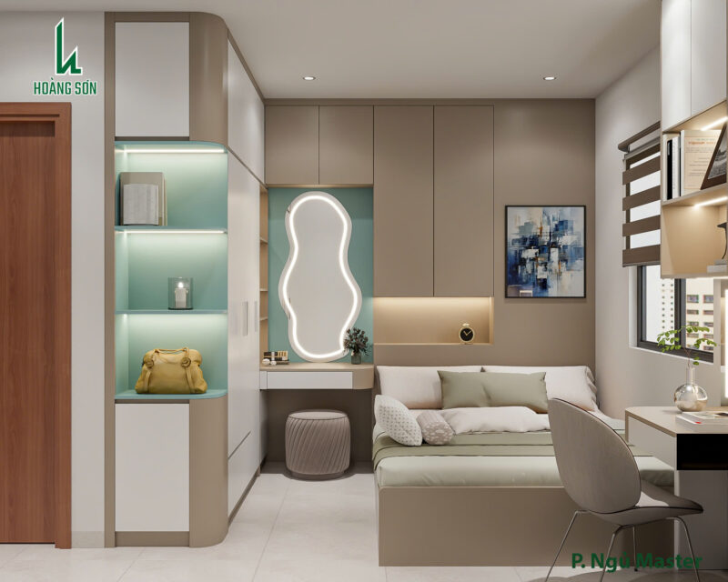 Bàn giao dư án thiết kế phòng ngủ master cho nhà chị Hoa Gò Vấp Bàn giao dự án thiết kế phòng ngủ cho nhà chị Hoa, Gò Vấp