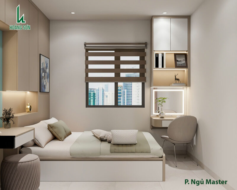 Bàn giao dư án thiết kế phòng ngủ master cho nhà chị Hoa Gò Vấp Dự án thiết kế phòng ngủ