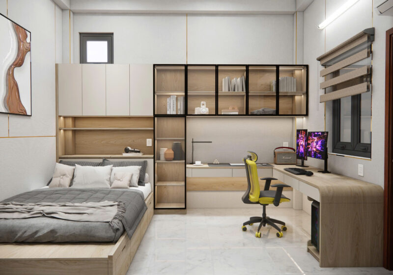 Dự án thiết kế phòng ngủ cho nhà chị Hà quận 8, TP.HCM