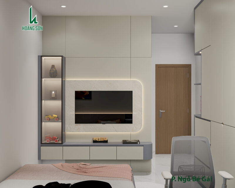 Bàn giao dự án thiết kế phòng ngủ cho chị Mai Ca , Vũng Tàu Bàn giao dự án thiết kế phòng ngủ bé gái cho nhà chị Mai Ca - Vũng Tàu