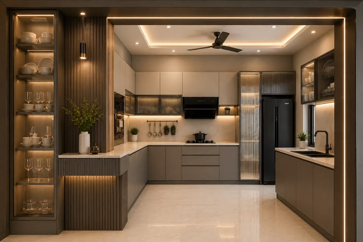 Cách bố trí phòng bếp 15m2 đẹp và tiện nghi Bố trí phòng bếp 15m2