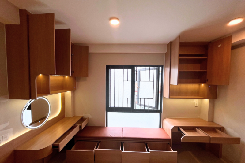 Bàn giao dự án thiết kế phòng ngủ cho nhà chú Tuấn quận 3, TP.HCM Dự án thiết kế nội thất phòng ngủ cho nhà chú Tuấn quận 3
